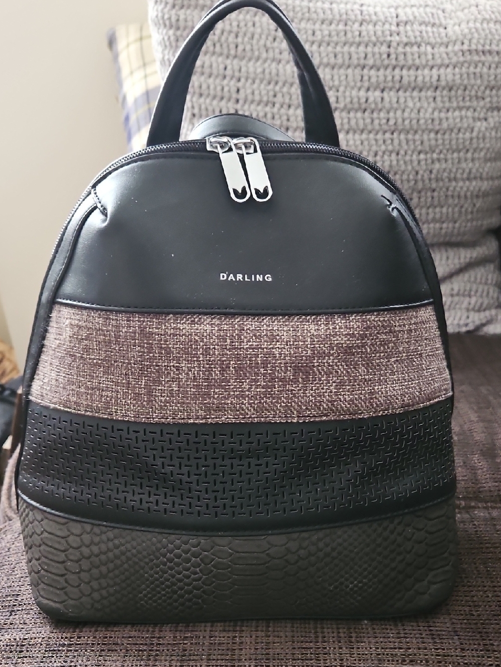 Darling Vegan Leather Women's Multitextured Mini Backpack